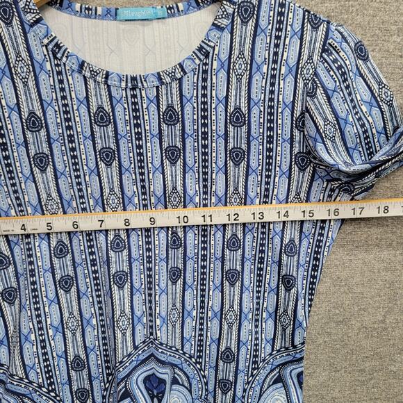 J. MCLAUGHLIN BLUE 3/4 SLEEVE TOP, SIZE XS - Picture 5 of 7